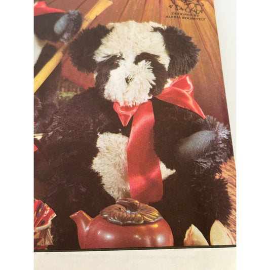Simplicity Crafts Sewing Pattern 7883 Panda Bear Plush Toy Vintage 1980s 7-16 In