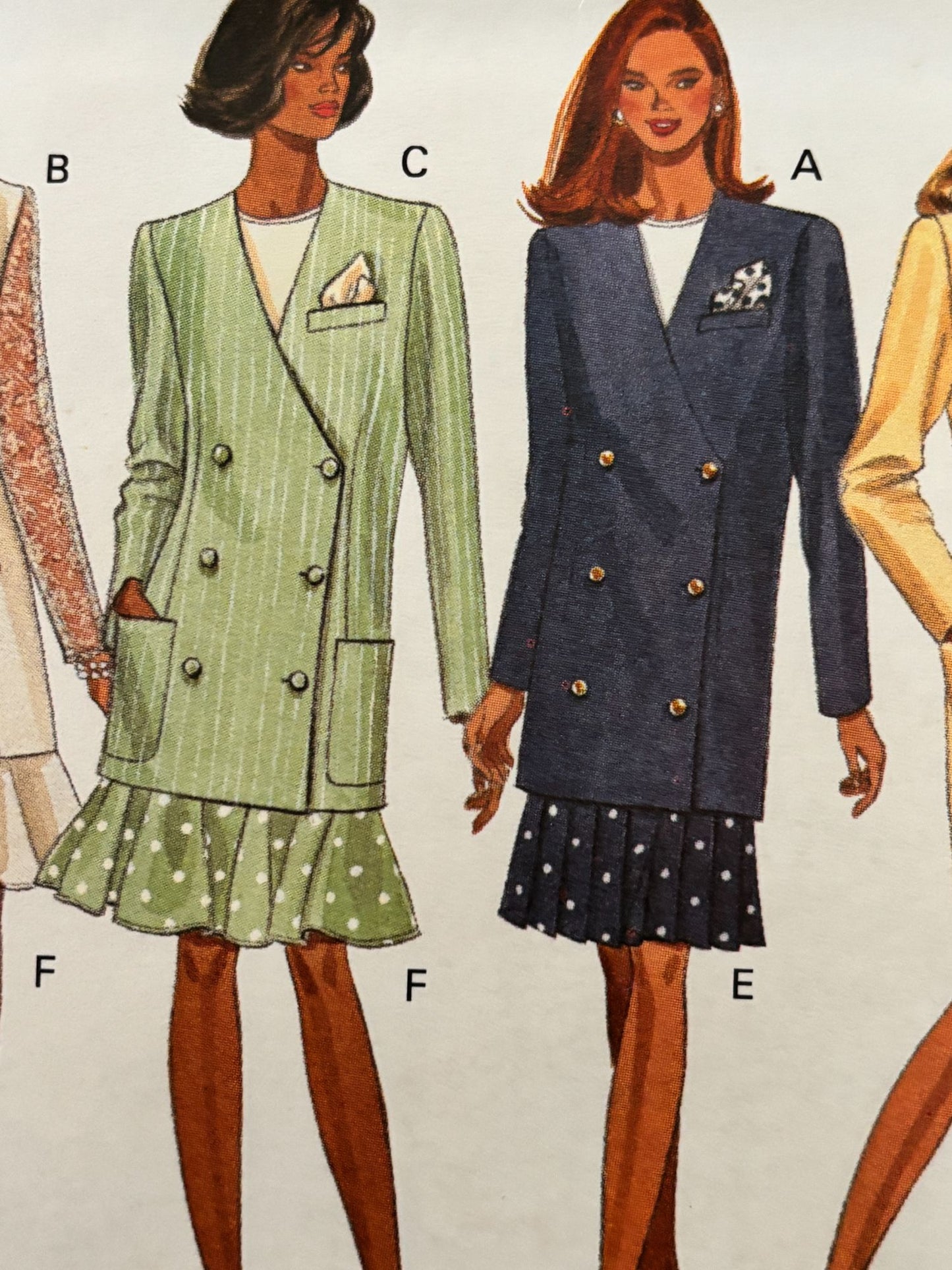 Butterick Sewing Pattern 6472 Quiet Luxury Dress Suit Blazer Easy 90s 6-10 Uncut