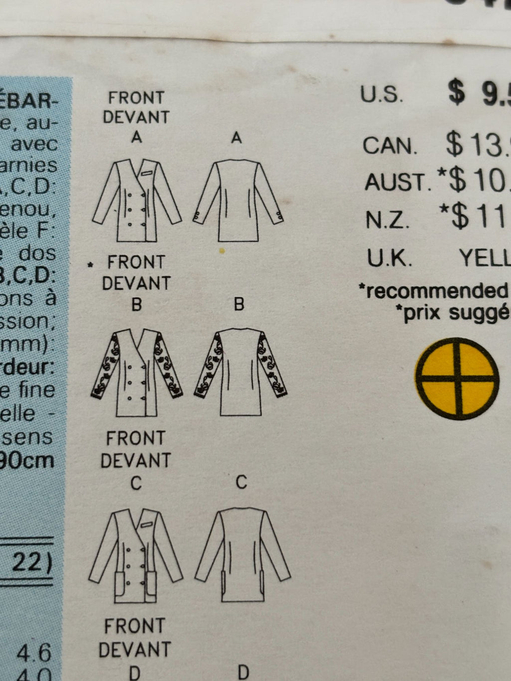 Butterick Sewing Pattern 6472 Quiet Luxury Dress Suit Blazer Easy 90s 6-10 Uncut
