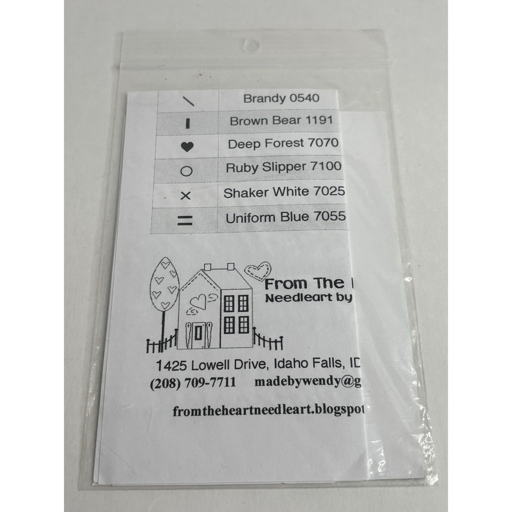 From the Heart January Mini Sampler Cross Stitch Pattern Houses Cottages Trees