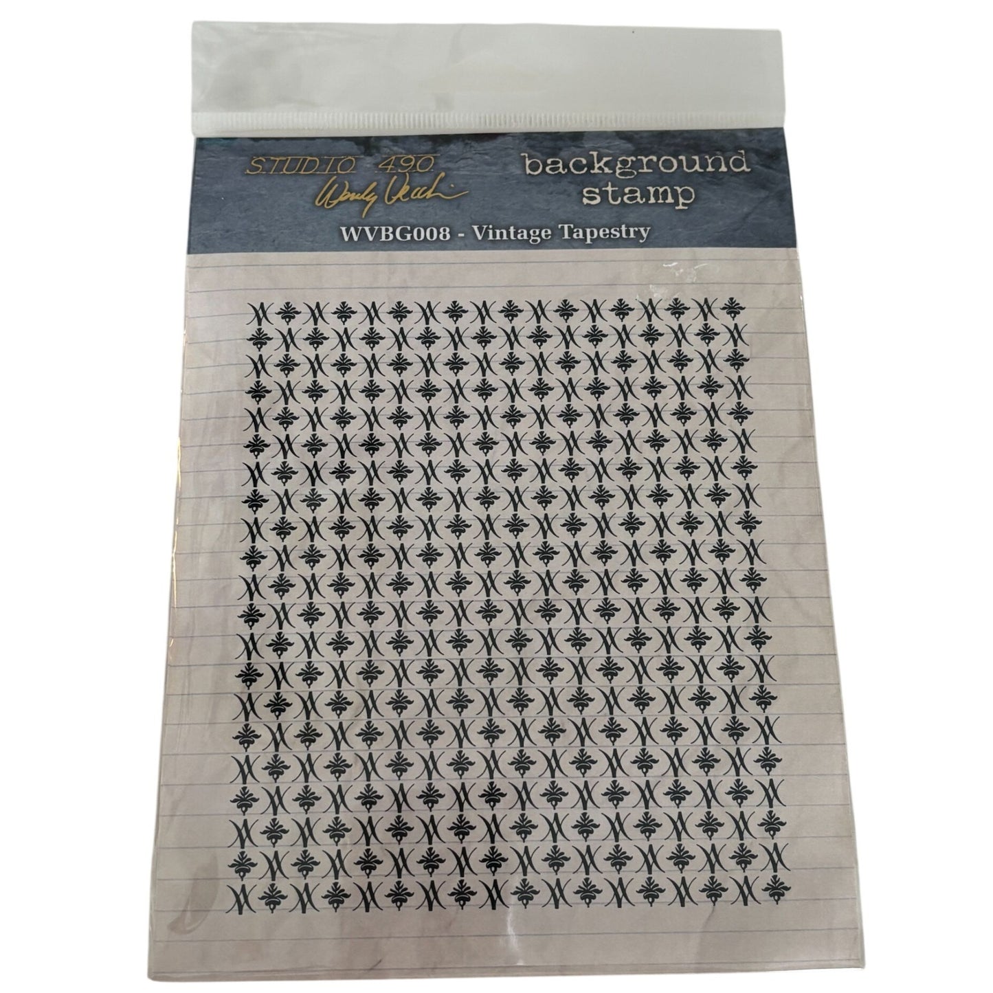 Stampers Anonymous Studio 490 Rubber Stamp Vintage Tapestry Background Texture Cardmaking