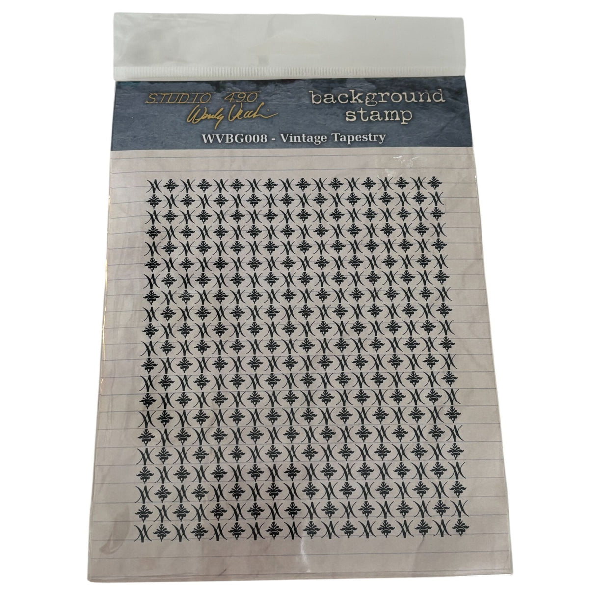 Stampers Anonymous Studio 490 Rubber Stamp Vintage Tapestry Background Texture Cardmaking