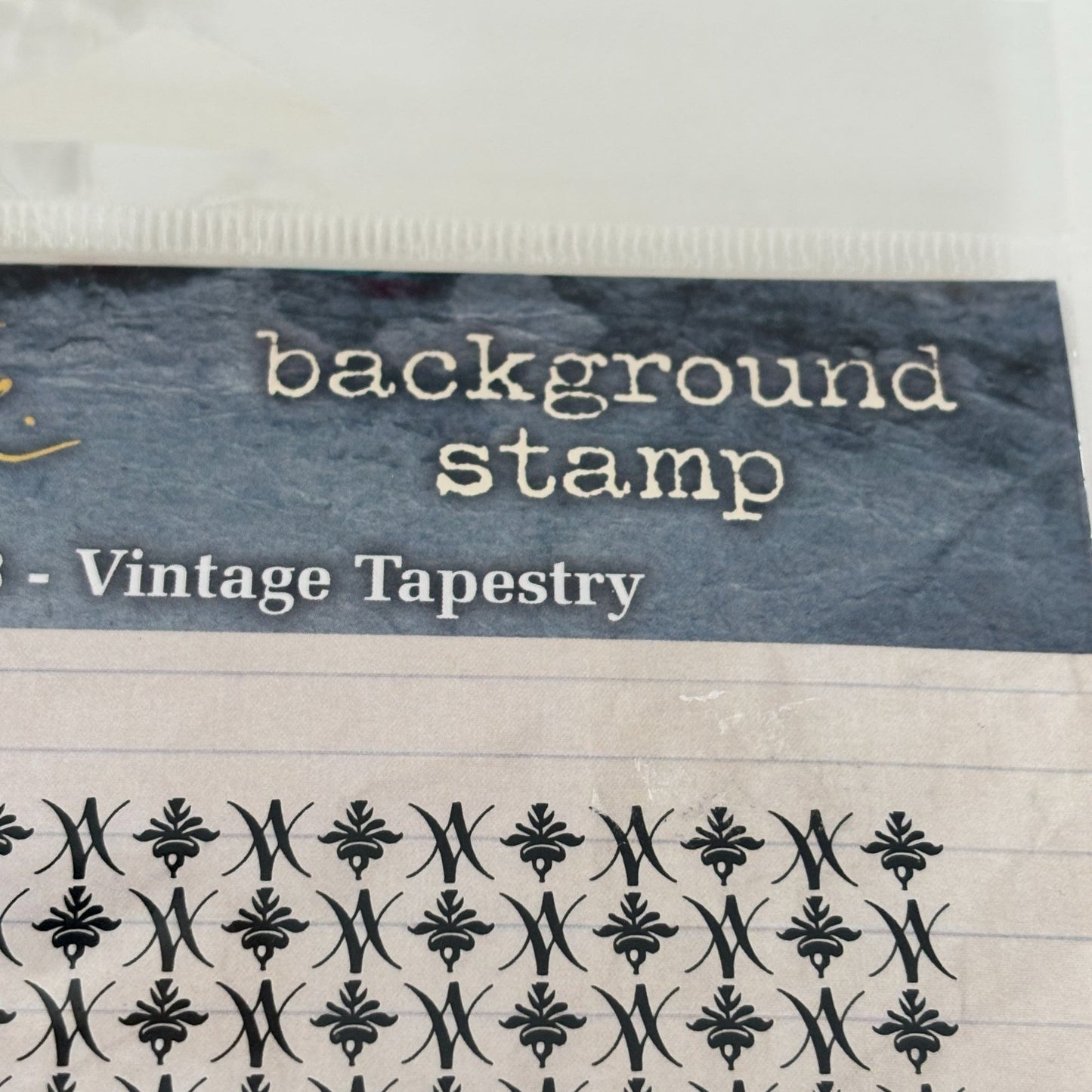 Stampers Anonymous Studio 490 Rubber Stamp Vintage Tapestry Background Texture Cardmaking