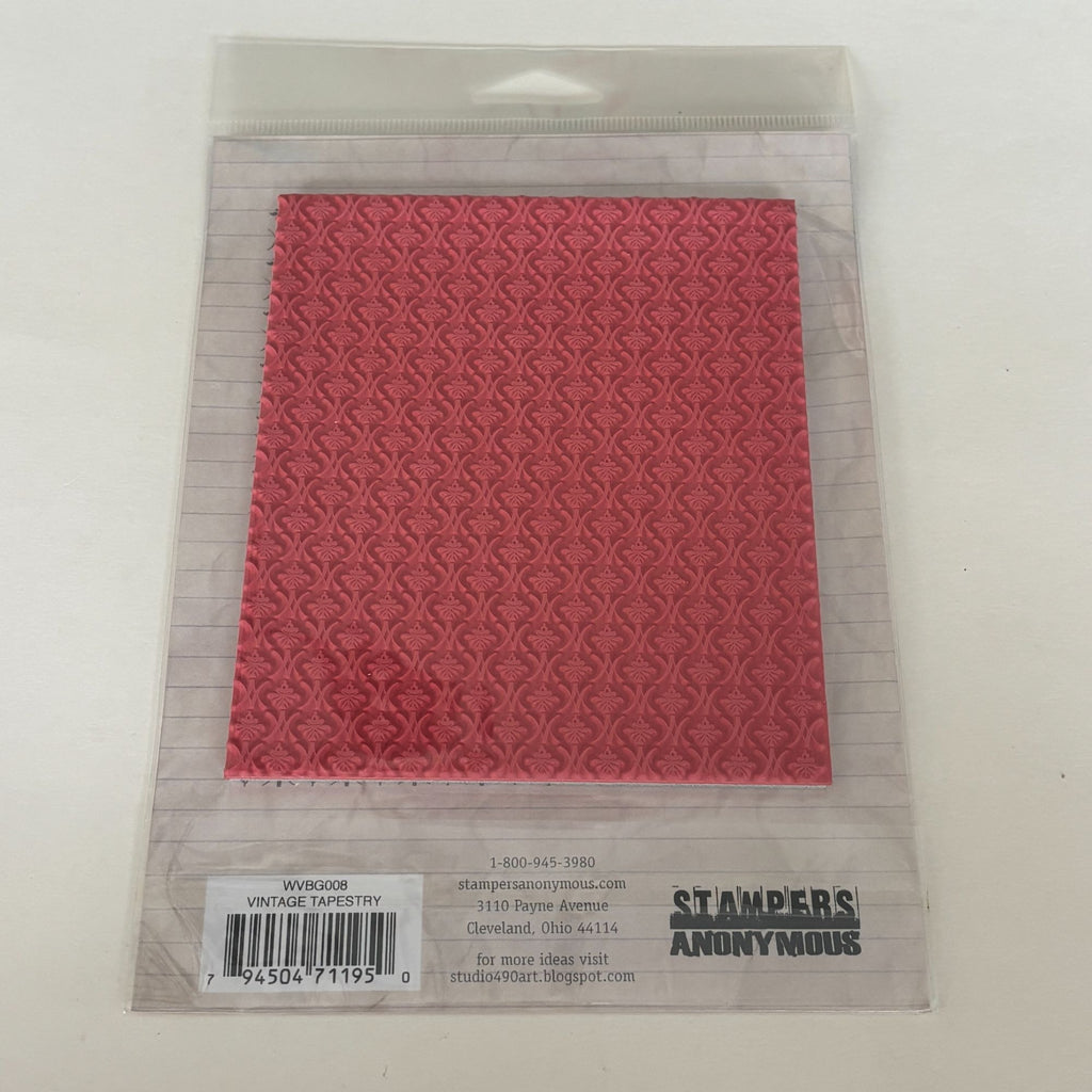 Stampers Anonymous Studio 490 Rubber Stamp Vintage Tapestry Background Texture Cardmaking