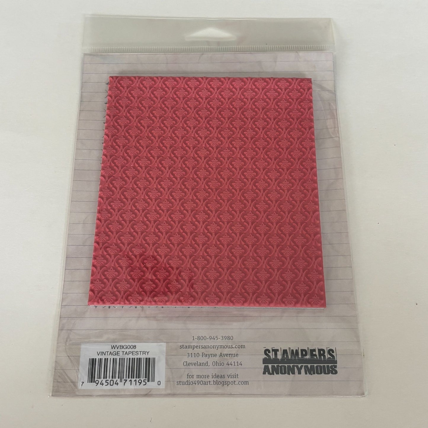 Stampers Anonymous Studio 490 Rubber Stamp Vintage Tapestry Background Texture Cardmaking