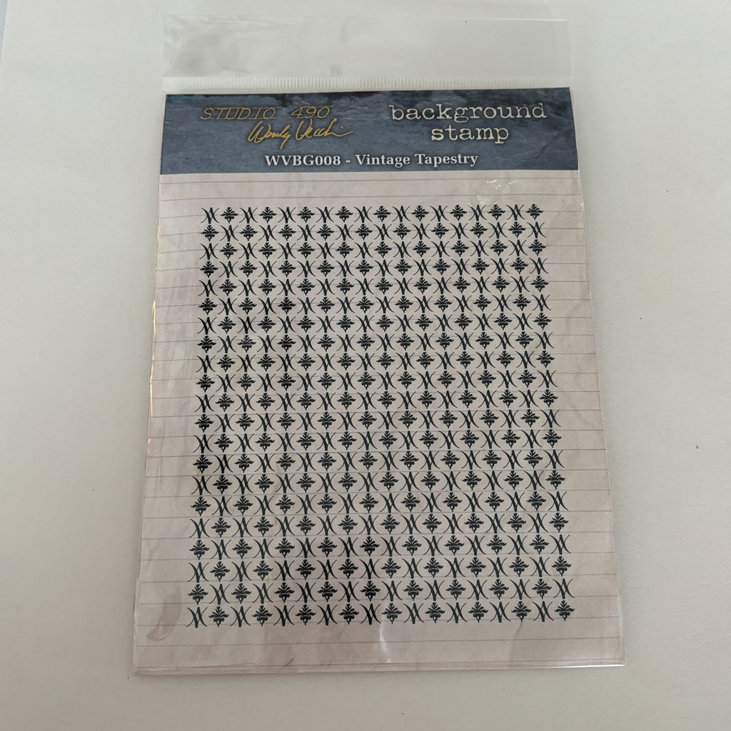 Stampers Anonymous Studio 490 Rubber Stamp Vintage Tapestry Background Texture Cardmaking