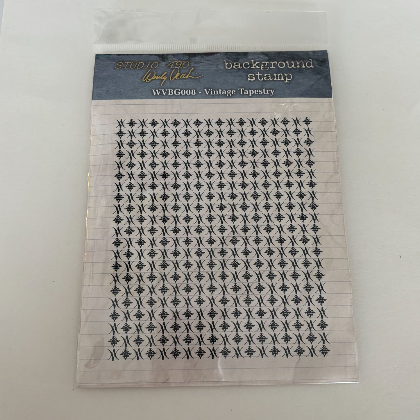 Stampers Anonymous Studio 490 Rubber Stamp Vintage Tapestry Background Texture Cardmaking