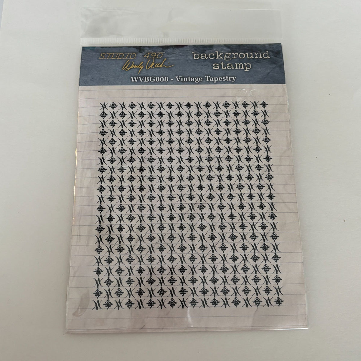 Stampers Anonymous Studio 490 Rubber Stamp Vintage Tapestry Background Texture Cardmaking