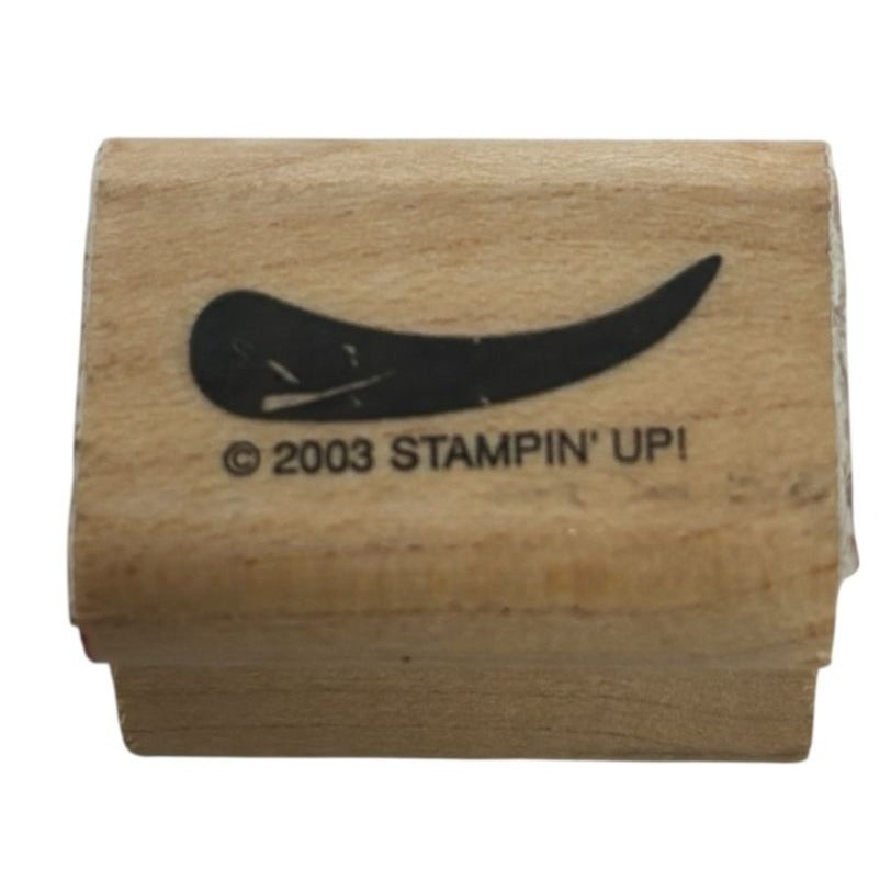 Stampin Up Rubber Stamp Flower Part Maker Leaf Petal Curved Line Horn Shape