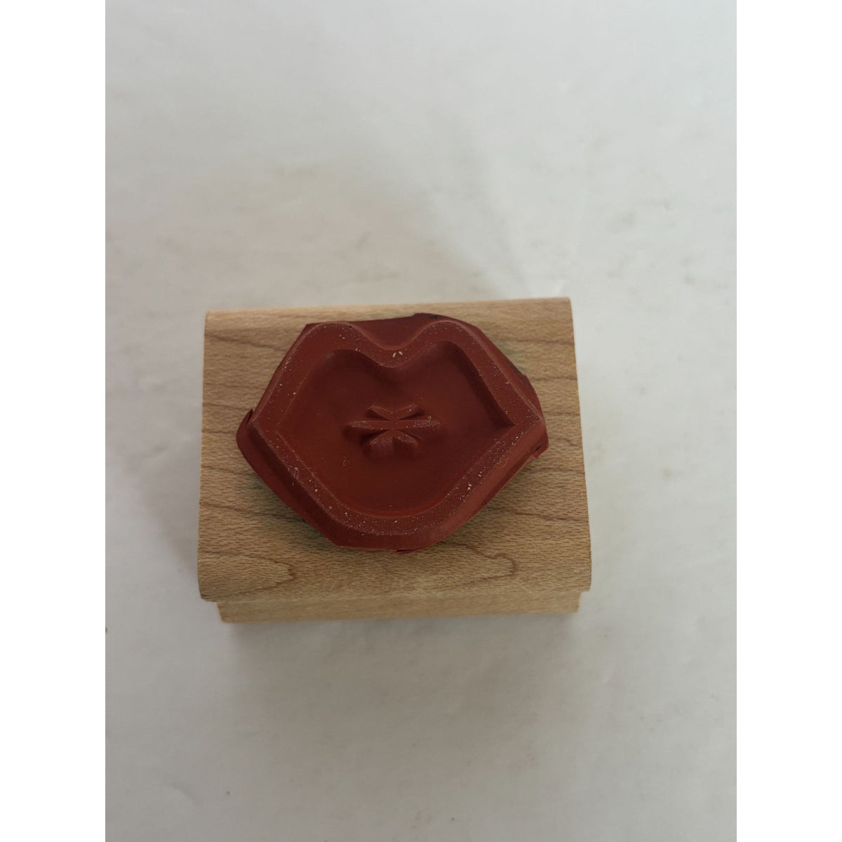 Stampin Up Wood Mounted Rubber Stamp Lips Kiss Love Valentines Day Card Making