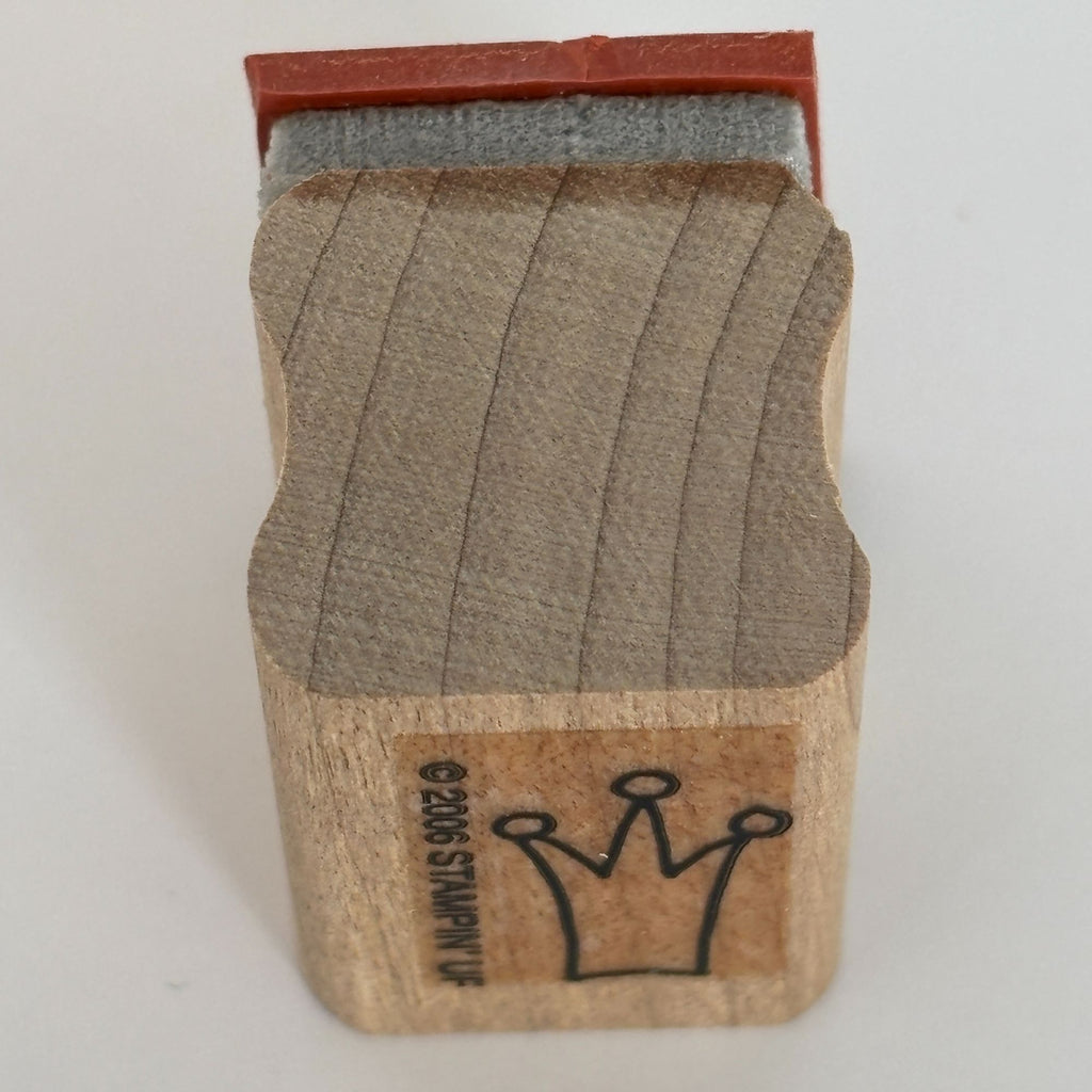 Stampin Up Wood Rubber Stamp Frog Prince Crown Royalty Royal Queen King Hat
