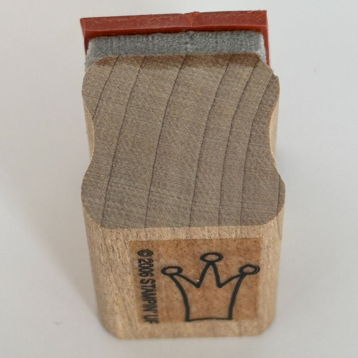 Stampin Up Wood Rubber Stamp Frog Prince Crown Royalty Royal Queen King Hat