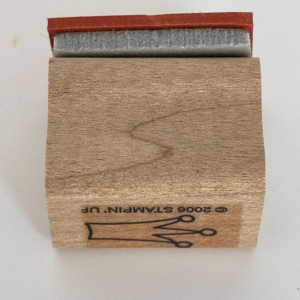 Stampin Up Wood Rubber Stamp Frog Prince Crown Royalty Royal Queen King Hat