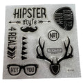 CTMH My Acrylix Acrylic Stamp Set Born to Roam Hipster Style Mustache B1456