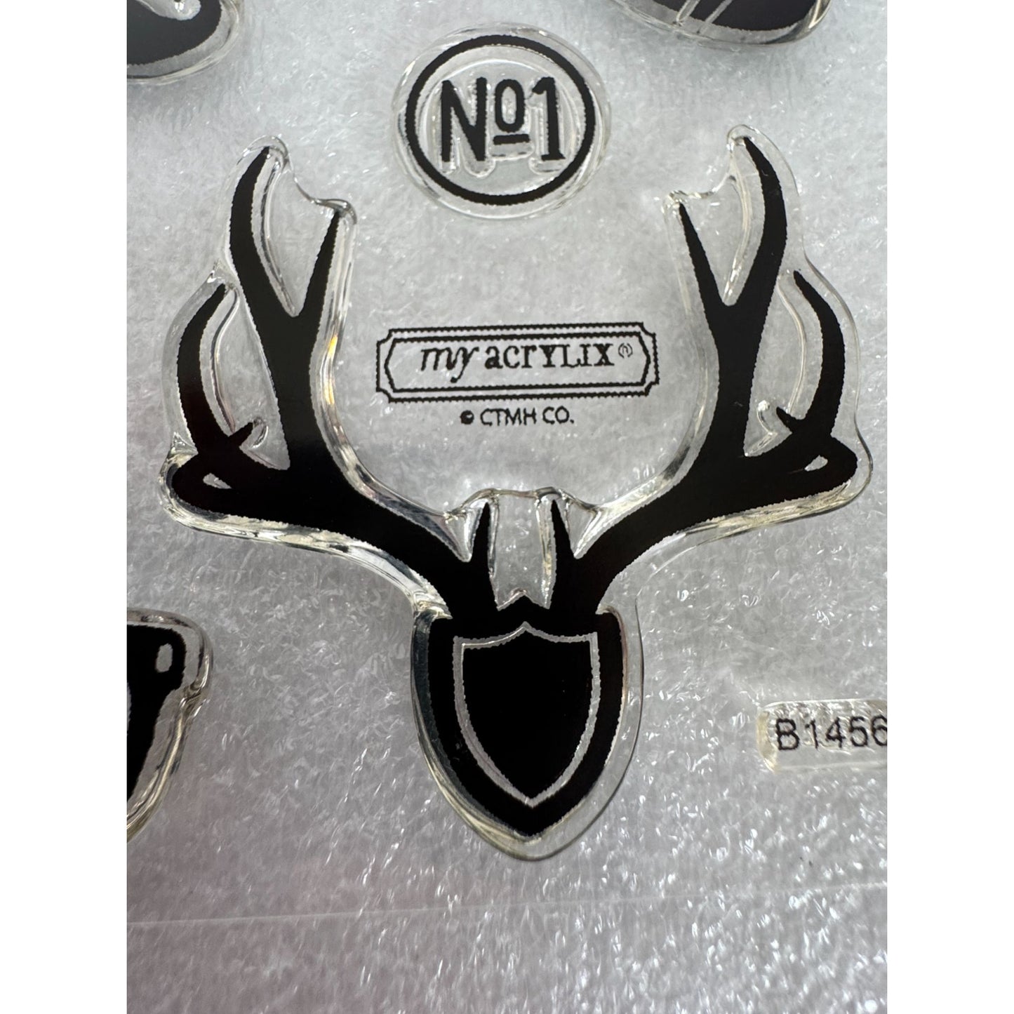 CTMH My Acrylix Acrylic Stamp Set Born to Roam Hipster Style Mustache B1456