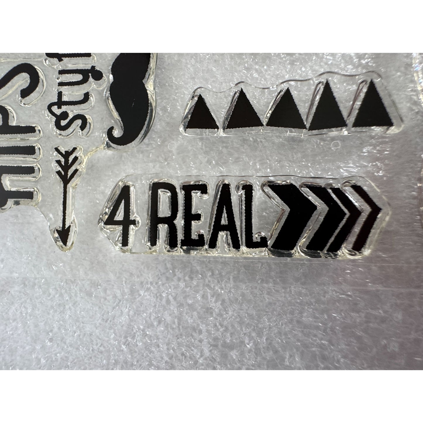 CTMH My Acrylix Acrylic Stamp Set Born to Roam Hipster Style Mustache B1456