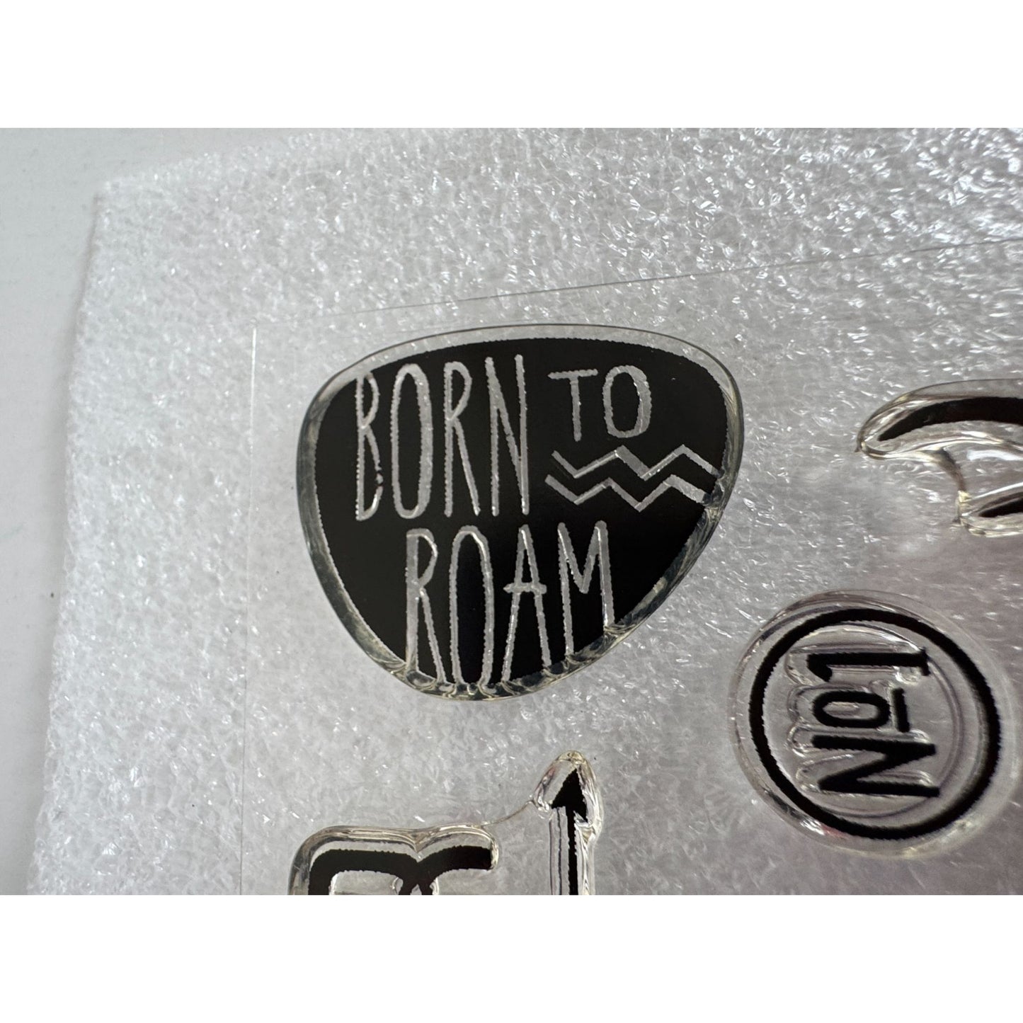 CTMH My Acrylix Acrylic Stamp Set Born to Roam Hipster Style Mustache B1456