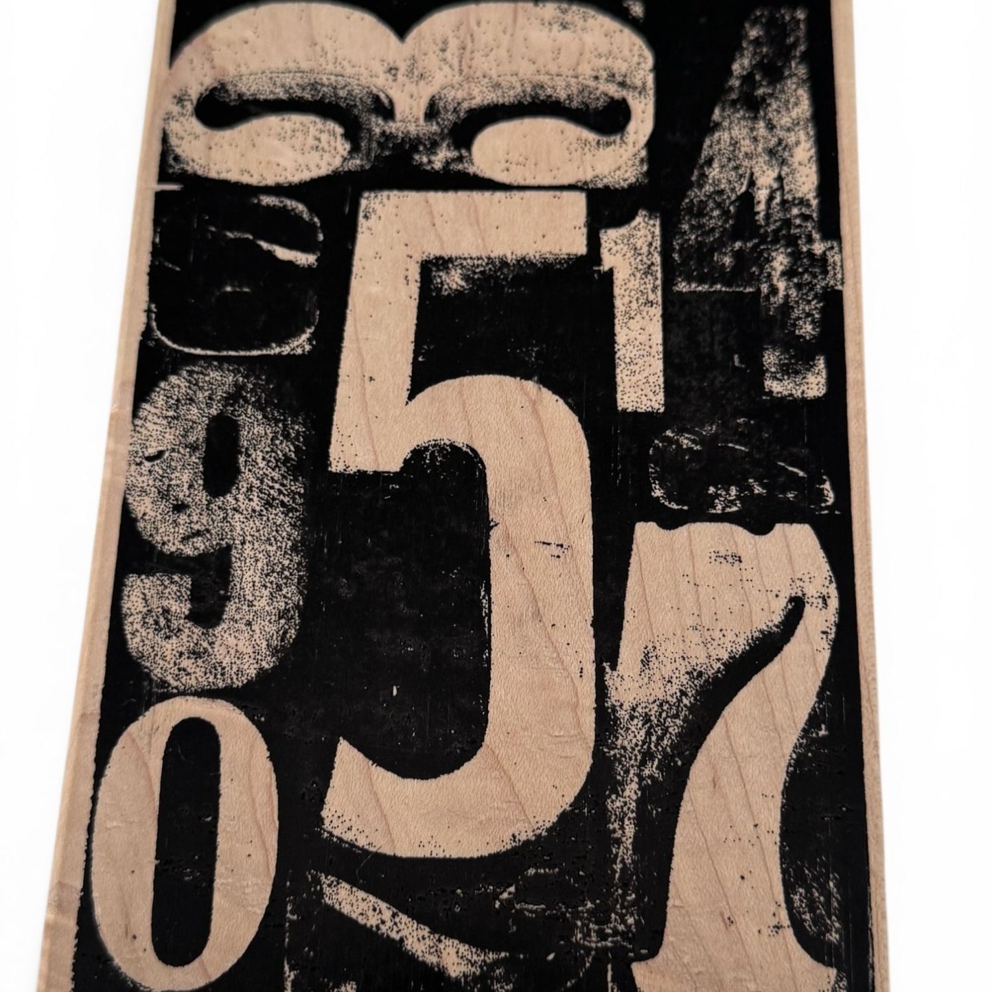Stampers Anonymous Rubber Stamp Tim Holtz Number Collage Grunge Mixed Media Typography Background Scrapbooking