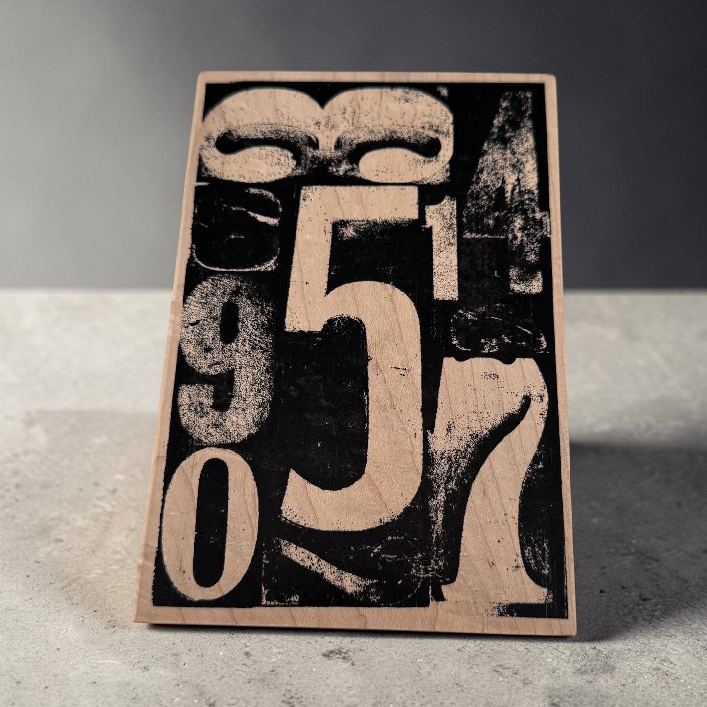 Stampers Anonymous Rubber Stamp Tim Holtz Number Collage Grunge Mixed Media Typography Background Scrapbooking