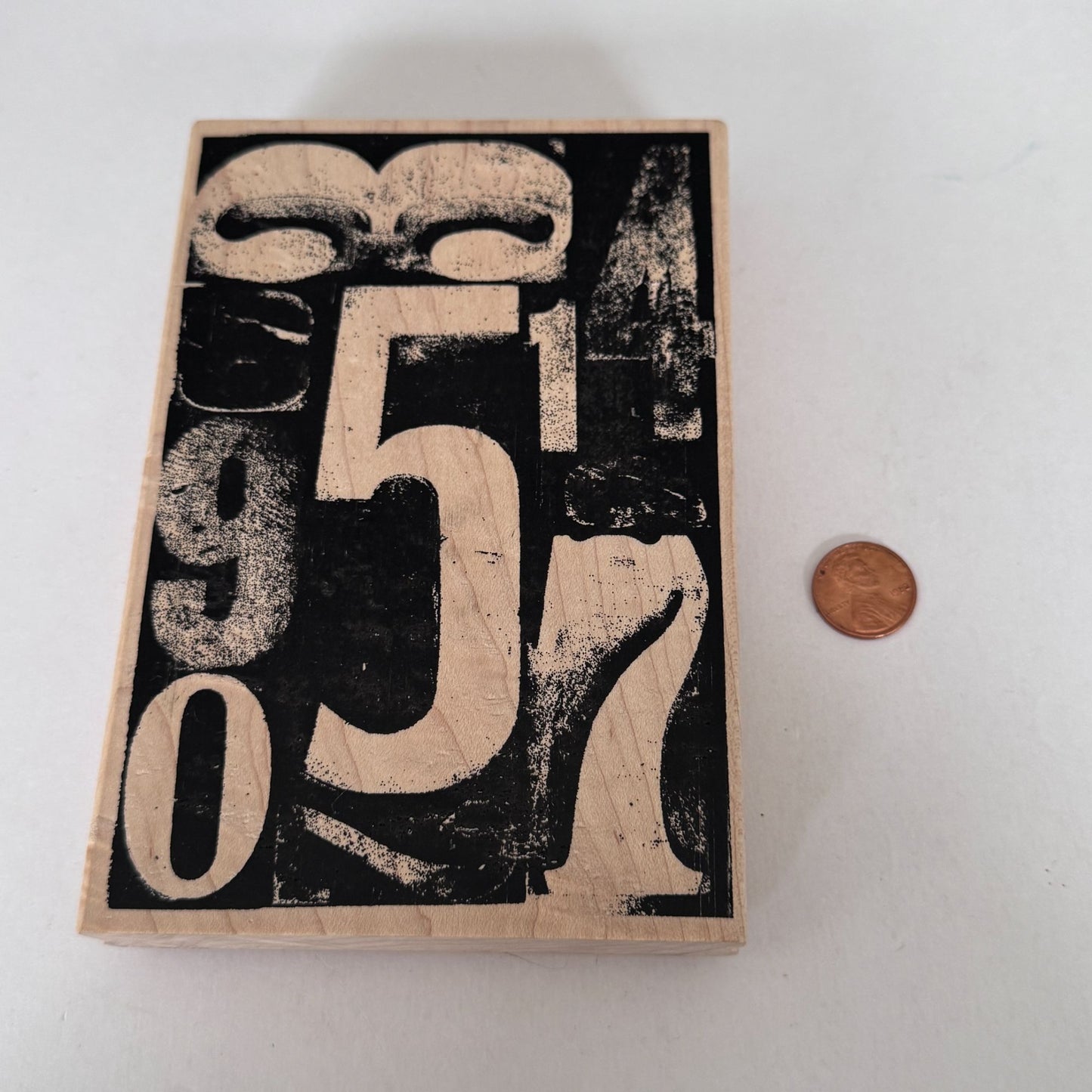 Stampers Anonymous Rubber Stamp Tim Holtz Number Collage Grunge Mixed Media Typography Background Scrapbooking