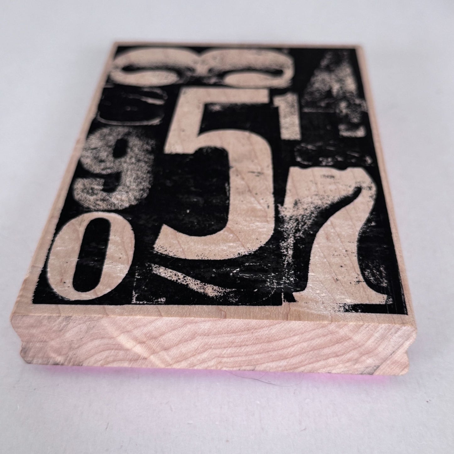 Stampers Anonymous Rubber Stamp Tim Holtz Number Collage Grunge Mixed Media Typography Background Scrapbooking