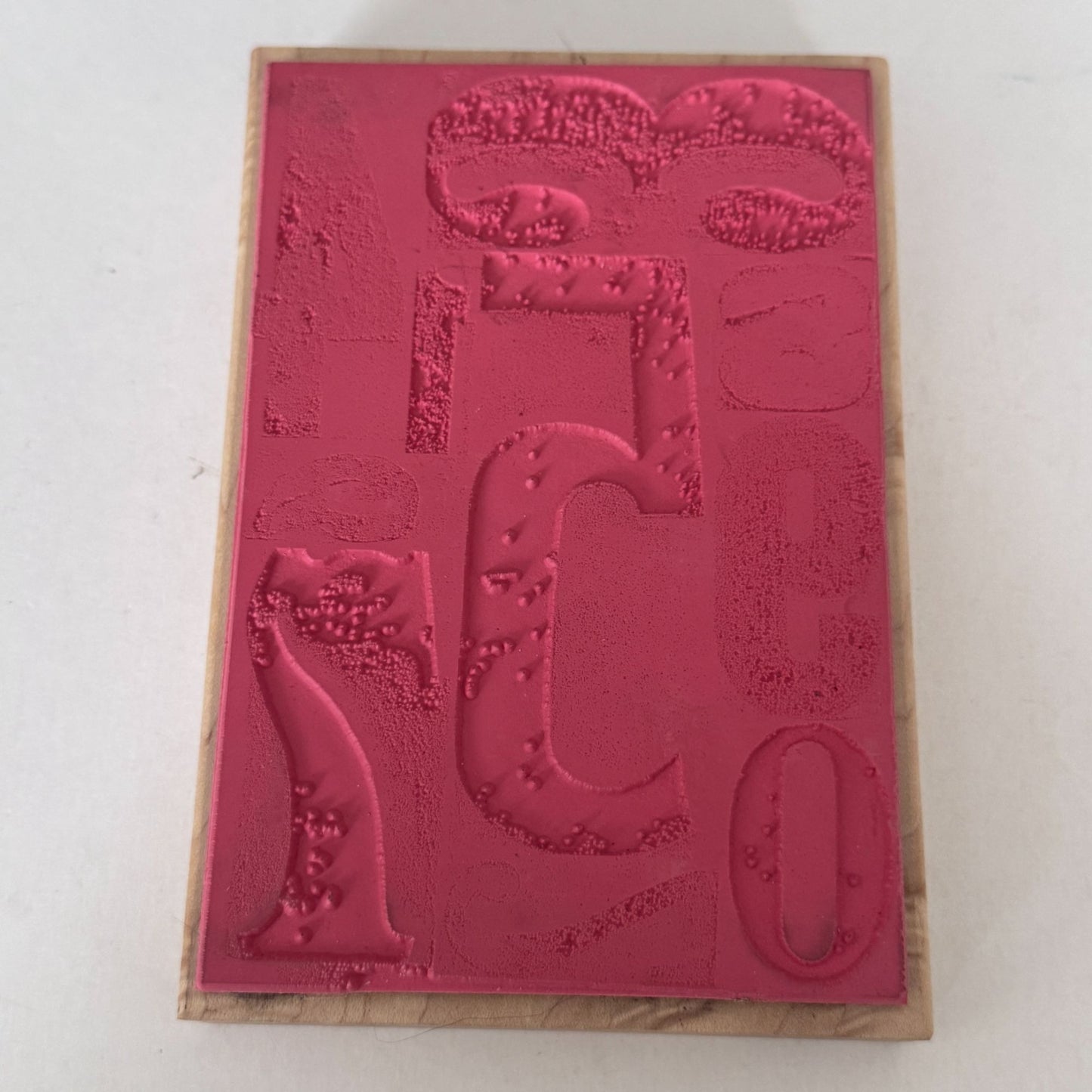 Stampers Anonymous Rubber Stamp Tim Holtz Number Collage Grunge Mixed Media Typography Background Scrapbooking