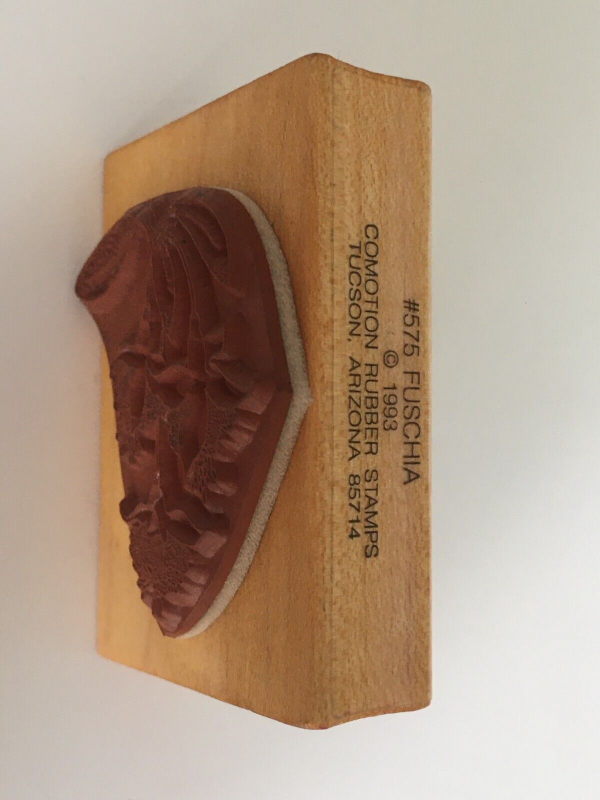 Comotion Rubber Stamp Fuschia Flowers Garden Nature Scene Maker Card Crafts