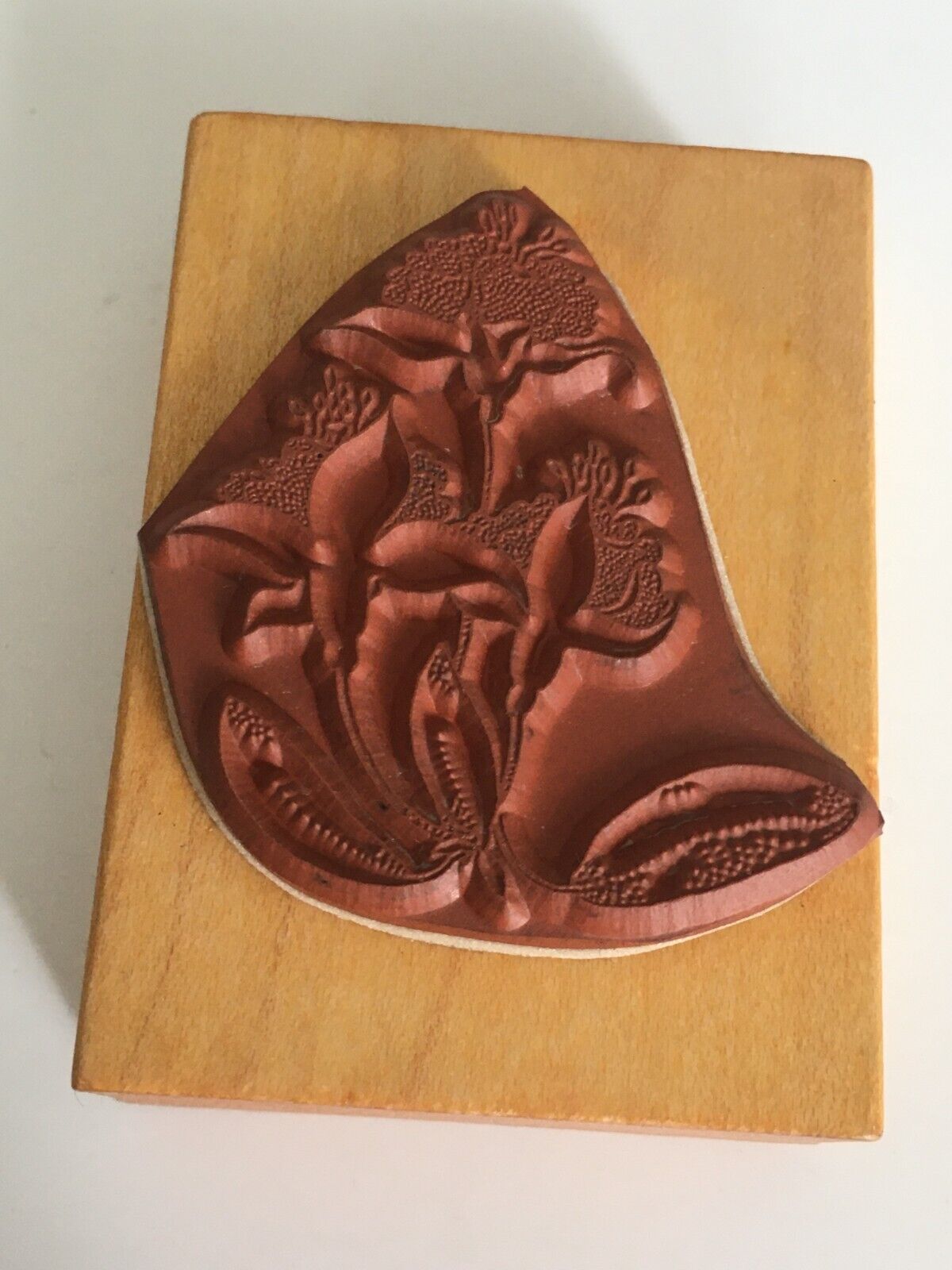 Comotion Rubber Stamp Fuschia Flowers Garden Nature Scene Maker Card Crafts