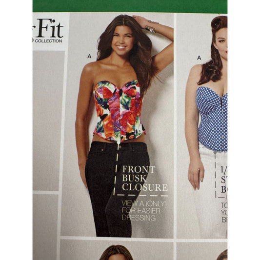 Simplicity Sewing Pattern 1183 Amazing Fit Corset Front Busk Back Lacing 20W-28W