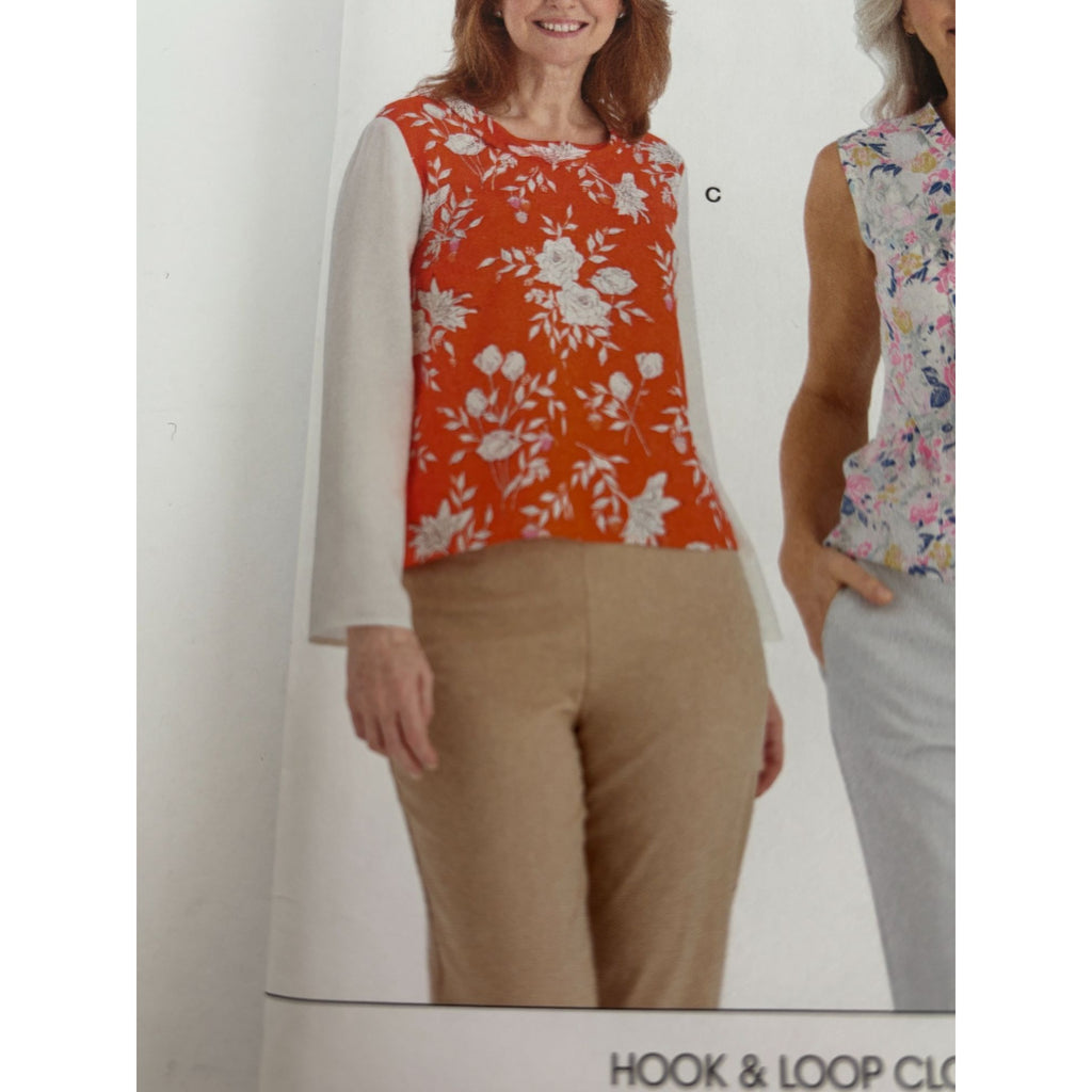 Simplicity Sewing Pattern S9579 Adaptive Top Shirt Blouse Easy Work Career 14-22