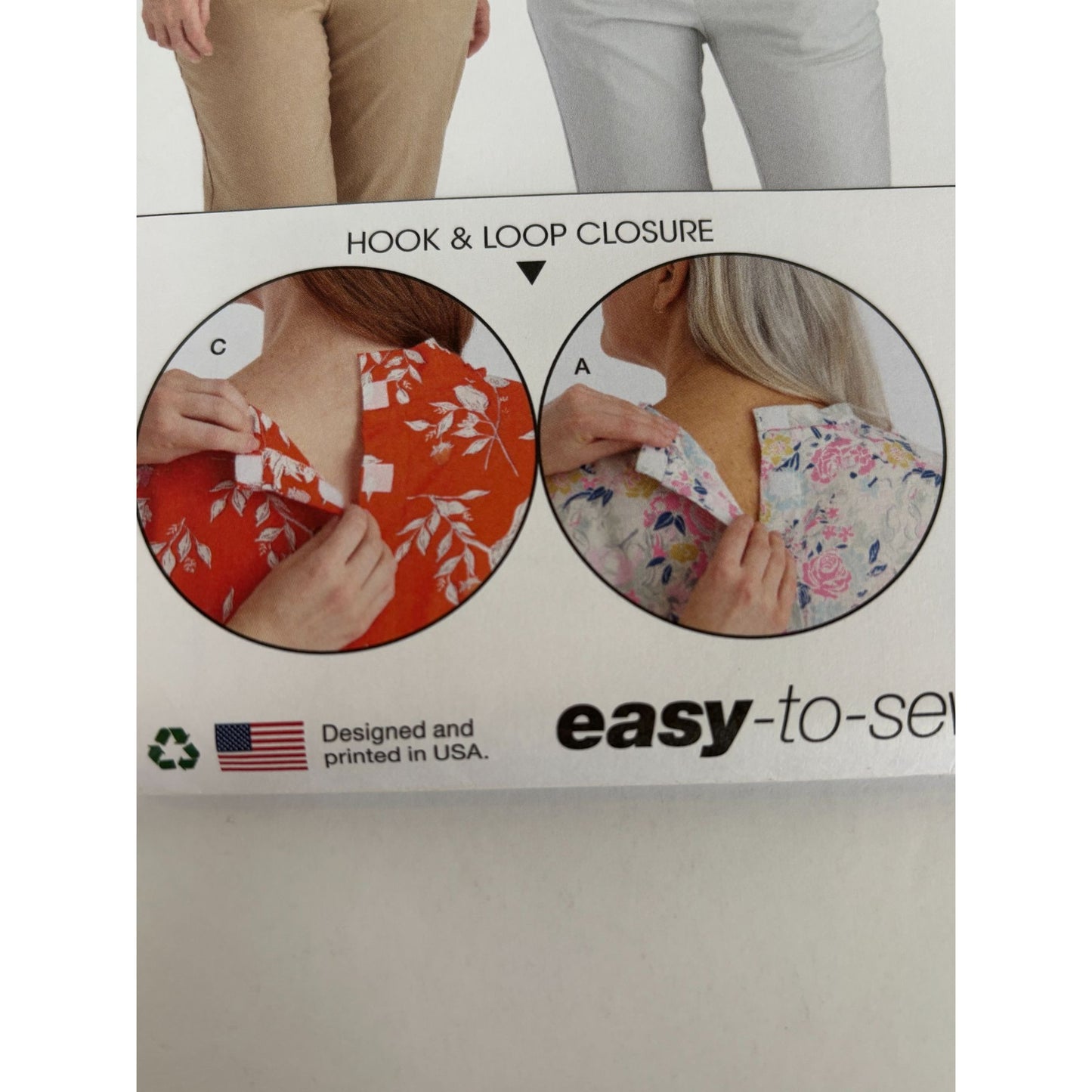 Simplicity Sewing Pattern S9579 Adaptive Top Shirt Blouse Easy Work Career 14-22