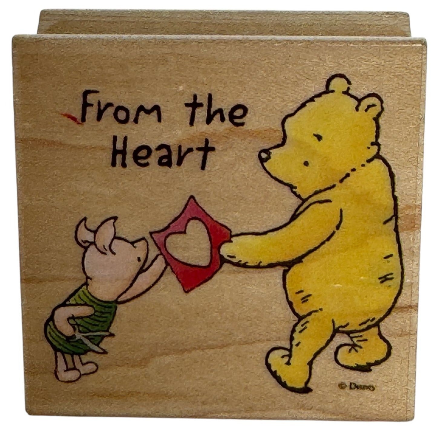 Disney Rubber Stamp Winnie The Pooh From The Heart Piglet Love All Night Media