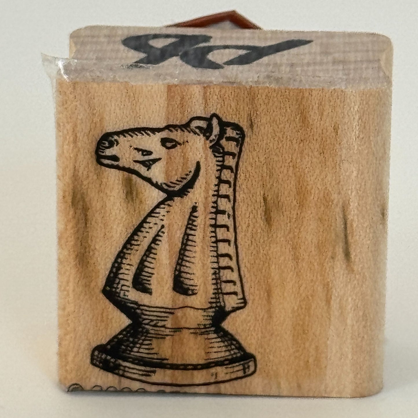 Stampin Up Rubber Stamp Chess Knight Game Piece Card Making Wood Mounted Craft