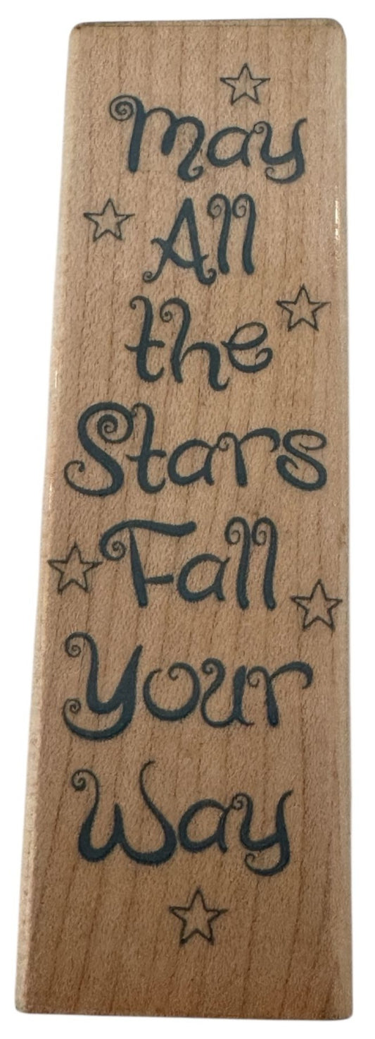 Hero Arts Rubber Stamp May All The Stars Fall Your Way Good Luck Card Making