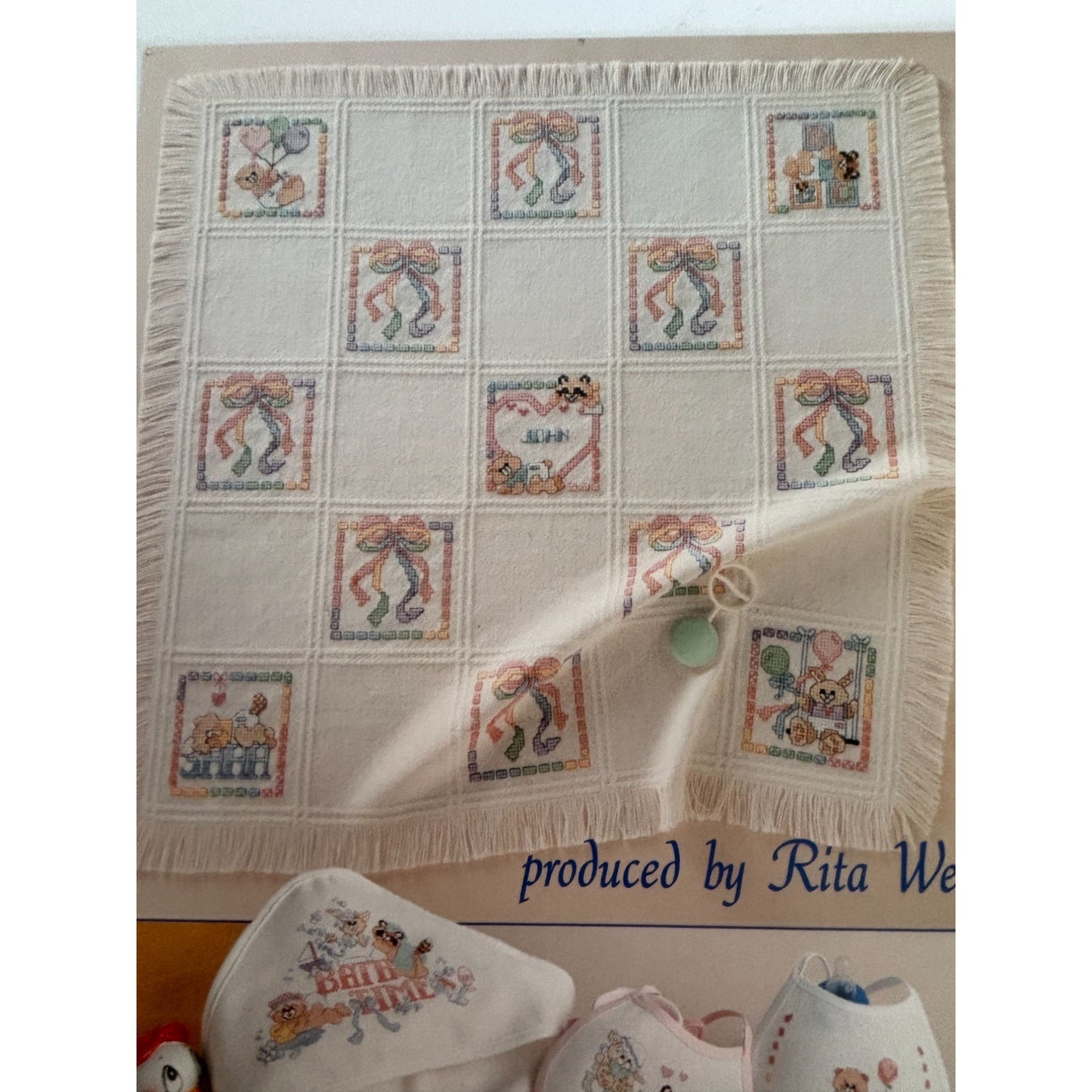 American School of Needlework Cross Stitch Patterns Book Welcome Baby Nursery