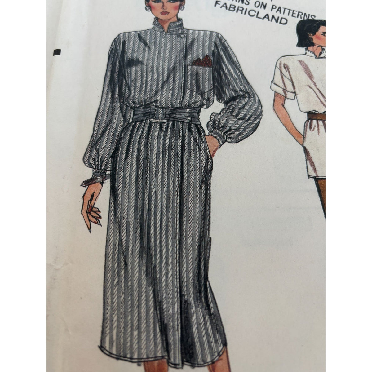 Vogue Sewing Pattern 9335 Top Skirt Dress Loose Fit 1980s Work Easy 8 10 12 UC