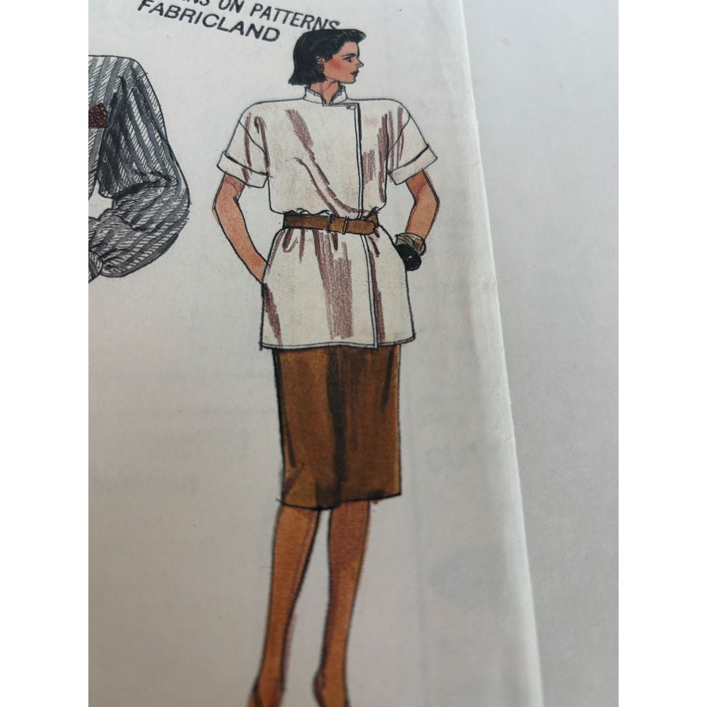 Vogue Sewing Pattern 9335 Top Skirt Dress Loose Fit 1980s Work Easy 8 10 12 UC