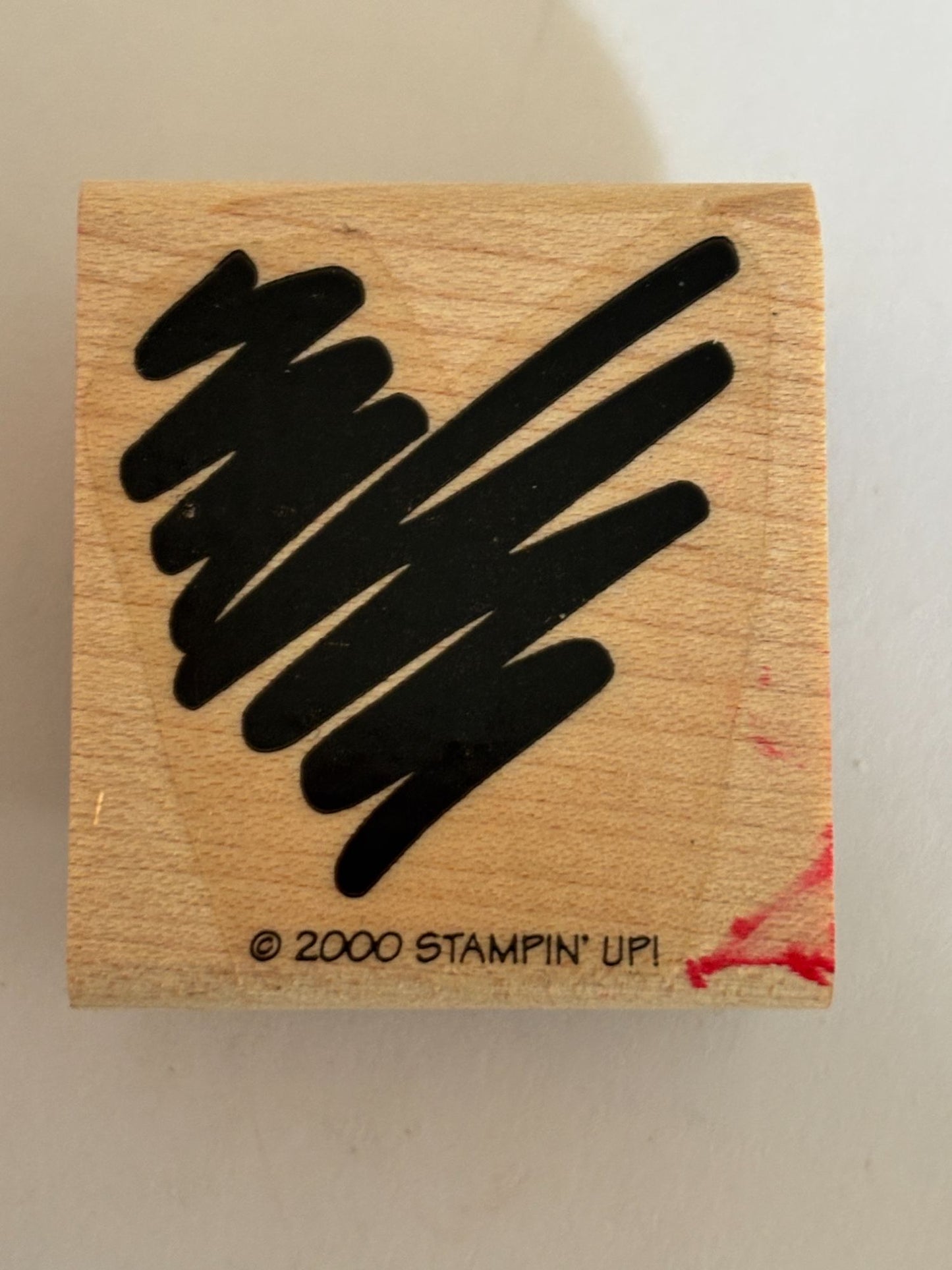 Stampin Up Rubber Stamp Scribble Heart Love Anniversary Card Making Valentines
