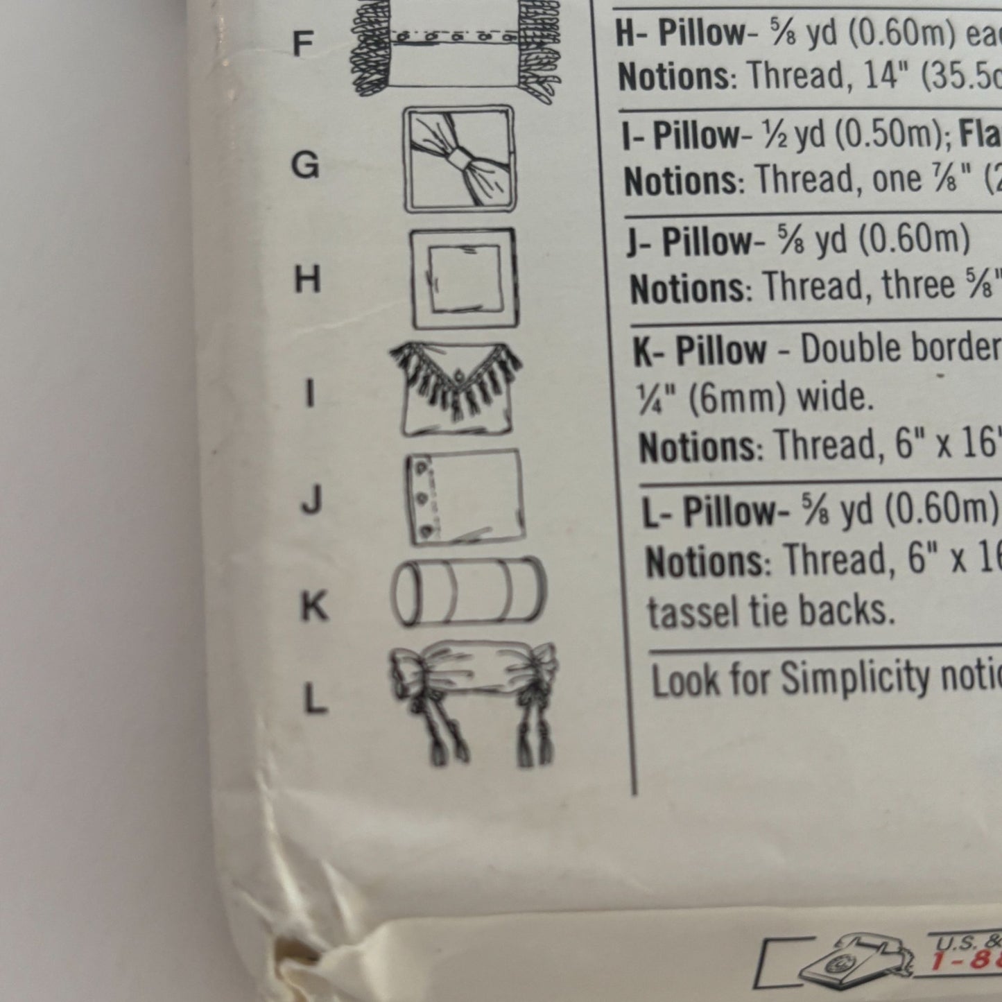 Simplicity Sewing Pattern 0730 Designer Pillows Easy Designer Home Decorating UC