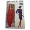 Butterick Sewing Pattern 5048 Dress with Mock Wrap Skirt Work Size 12-16 Easy UC