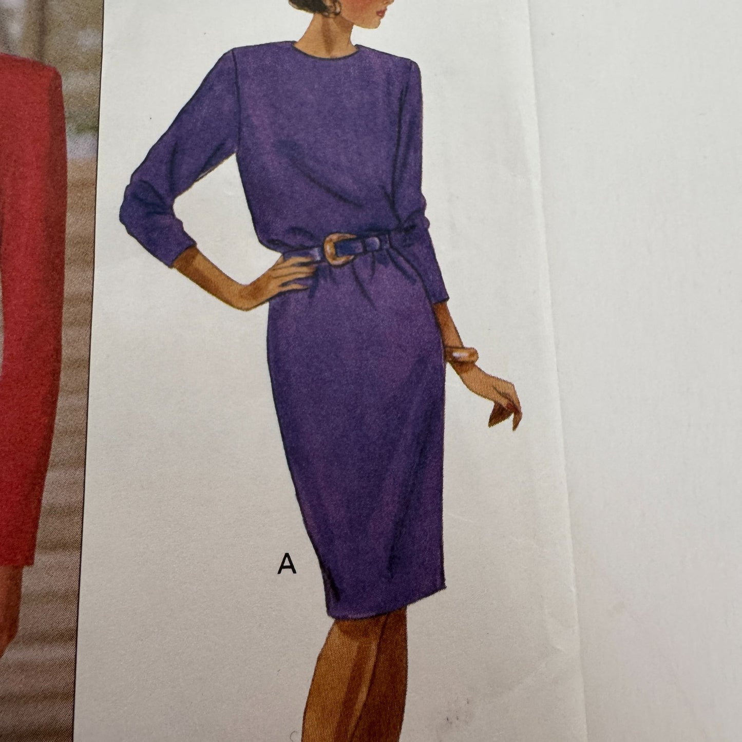 Butterick Sewing Pattern 5048 Dress with Mock Wrap Skirt Work Size 12-16 Easy UC