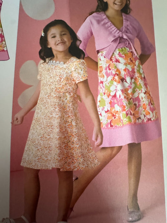 Simplicity Sewing Pattern 2683 Dress with Jacket Spring Easter Girls 7-14 Uncut