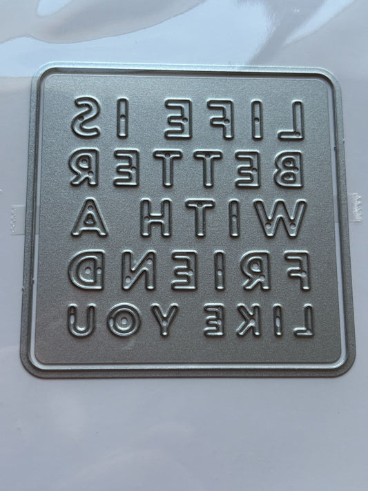 Concord and 9th Friendly Flora Cutting Die Life is Better with a Friend Like You