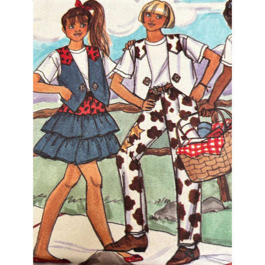 Butterick Busybodies Sewing Pattern 6720 Girls Western Outfit Cowgirl 12 14 Uncut