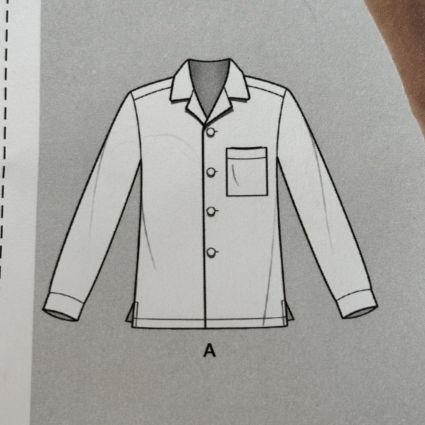 Simplicity CS9157 Mens Shirt Sewing Pattern 44-52 Open Collar Long/Short Sleeves Contrast Variation