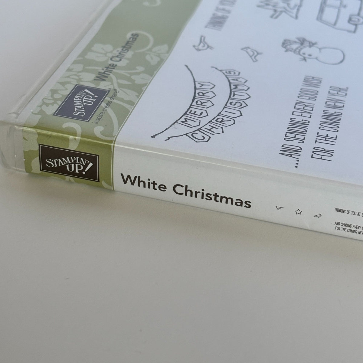 Stampin Up White Christmas Stamp Set Tree on Car Deer Bear Bare Tree Landscape
