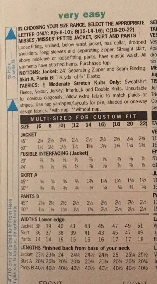Butterick Sewing Pattern 3630 Jacket Skirt Pants Y2K 2002 Work 12 14 16 Uncut
