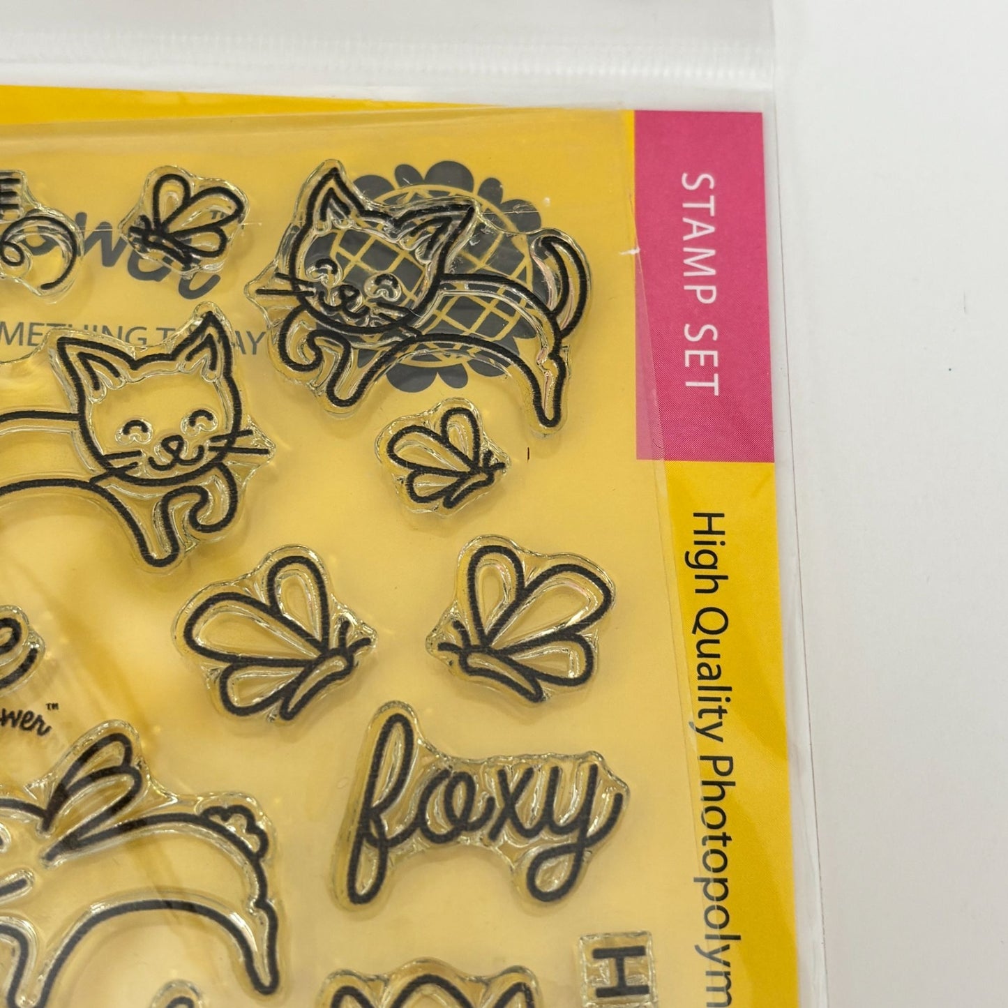 Waffle Flower Clear Stamps Die Set Welcome Spring Animal Chick Lamb Cat Easter