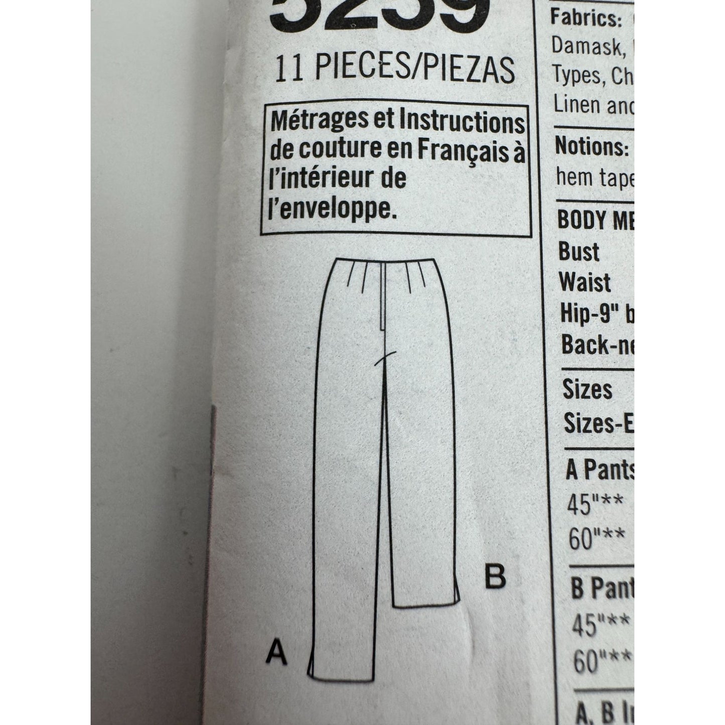 Simplicity Sewing Pattern 5259 Slim Pants Skirts Work Career Easy UC 8 10 12 14
