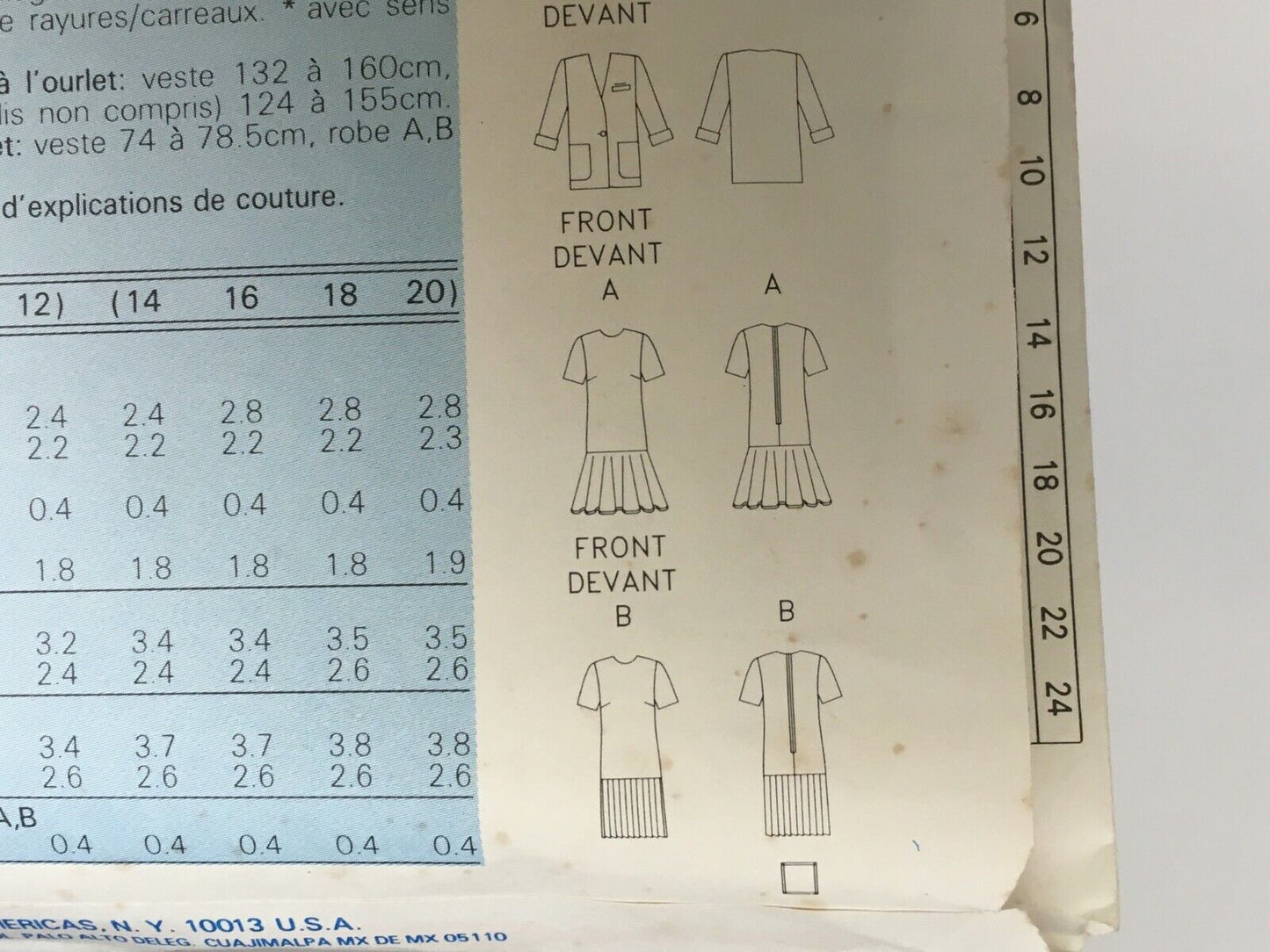 Butterick Sewing Pattern 6599 Maternity Work Dress Jacket Easy 6 8 10 12 Uncut